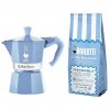 Bialetti Moka Express, Blue - 3 cups & almond coffee
