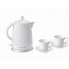 Concept ceramic kettle RK0040, White - 2 cups + 2 saucers included