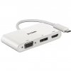 D-Link USB-C 3-PORT VIDEO ADAPTER HDMI & DISPLAYPORT + VGA