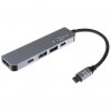 Fixed | 5-port USB-C HUB Mini for laptops and tablets | FIXHU-MN-GR | Gray