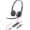 Hewlett Packard Poly Blackwire 3225 Stereo USB-C Headset +3.5mm Plug +USB-A