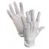 Kokvilnas darba cimdi pirkstaiņi ar gumijas punktiem vienā pusē ar izmēru L/9, balti pāris