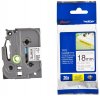 Lenta BROTHER TZE-S241, 18mm. x 8m., melni burti uz balta fona
