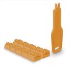Lindy RJ45 Port Lock (10 pieces) with key orange, Code Orange