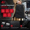 Maclean Laptop backpack, black waterproof RS202 B