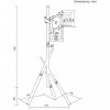 Maclean TV Floor Stand/Mount, 27–55", max. VESA 200x200, max. 60 kg, MC-181 W