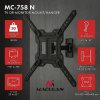 Maclean TV or Monitor Mount / Bracket, max. 23–65", max. load 30 kg, universal, max. VESA 400x400, MC-758 N
