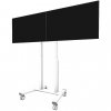 Neomounts Floor stand | ADM-875WH2 Dual screen adapter | Adjustable Height | 42-65 " | Maximum weight (capacity) 40 kg | White