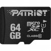 Patriot LX Series, microSDXC, 64GB, Class 10, UHS-I, U1, V10