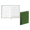 Plānotājs 2026.gadam EKO Quadro soft, A5, nedēļa, mākslīgā āda, gaiši zaļa