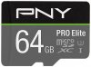 PNY Technologies Pro Elite, microSDXC, 64GB, UHS-I, U3, V30 +Adapter