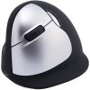 R-GO Tools HE Ergonomic mouse, Left Handed, Wireless, Black/Silver (L)