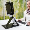 R-GO Tools RISER TABLET AND LAPTOP STAND ADJUSTABLE BLACK
