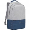 Rivacase Prater anti-theft Laptop backpack, 17.3", Grey/Blue