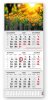 Sienas kalendārs 2026 gadam  Standart, četrdaļīgs ar metāla spirālēm Saules ziedi