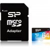 Silicon Power Superior Pro, microSDXC, 64GB, UHS-I, U3 +Adapter