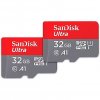 Western Digital SanDisk Ultra 2Pack, microSDHC, 32GB, UHS-I, U1, V10