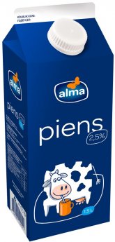 48H Piens ALMA, 2,5%, 1,5l