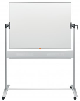 Abpusēja magnētiska tāfele NOBO Prestige, grozāma, 90 x 120 cm, emaljēta virsma, baltā krāsā