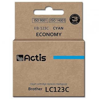 Actis KB-123C ink (replacement for Brother LC123C/LC121C; Standard; 10 ml; cyan)