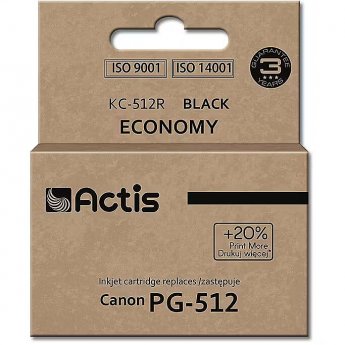 Actis KC-512R ink (replacement for Canon PG-512; Standard; 15 ml; black)