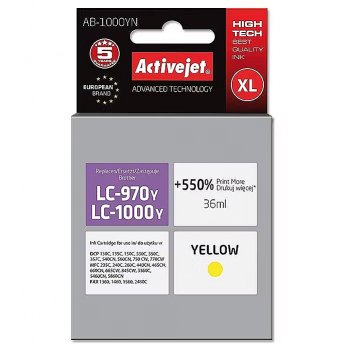 ActiveJet AB-1000YN (zamiennik Brother LC1000Y/970Y; Supreme; 35 ml; żółty)