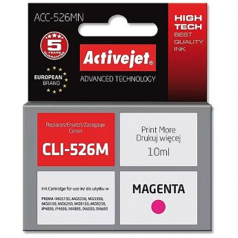 ActiveJet ACC-526MN Ink cartridge (replacement for Canon CLI-526M; Supreme; 10 ml; magenta)