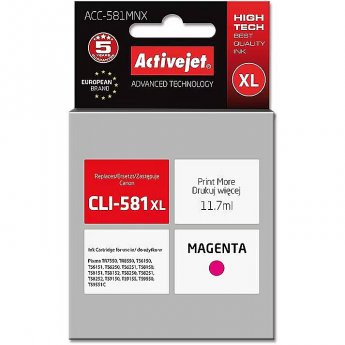 ActiveJet ACC-581MNX ink (replacement for Canon CLI-581XLM; Supreme; 11,70 ml; magenta)