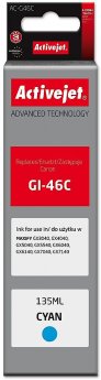 ActiveJet AC-G46C Ink cartridge for Canon printers, replacement for Canon GI-46C; Supreme; 135 ml; cyan