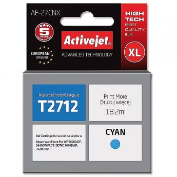 ActiveJet AE-27CNX (zamiennik Epson 27XL T2712; Supreme; 18 ml; niebieski)