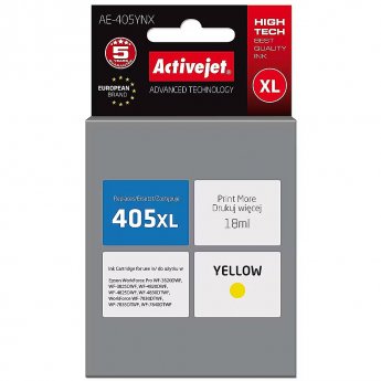 ActiveJet AE-405YNX ink (replacement for Epson 405XL C13T05H44010; Supreme; 18ml; yellow)