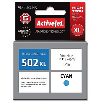 ActiveJet AE-502CNX ink (replacement for Epson 502XL W24010; Supreme; 12 ml; cyan)