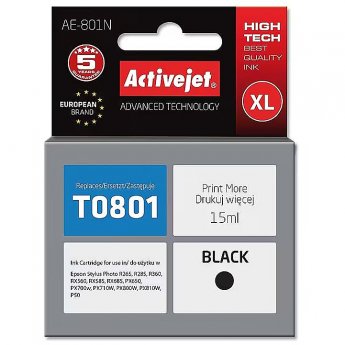 ActiveJet AE-801N ink (replacement for Epson T0801; Supreme; 15 ml; black)