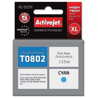 ActiveJet AE-802N Ink (replacement for Epson T0802; Supreme; 13,5 ml; cyan)
