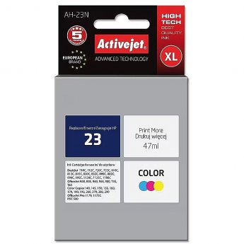 ActiveJet AH-23N Ink cartridge (replacement for HP 23 C1823D; Supreme; 47 ml; color)