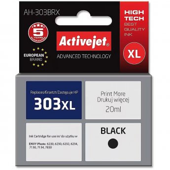 ActiveJet AH-303BRX ink for HP printer, HP 303XL T6N04AE replacement; Premium; 20 ml; black