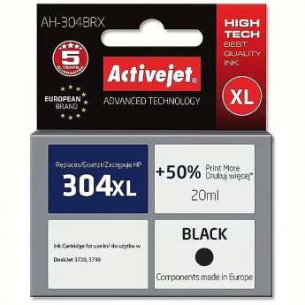 ActiveJet AH-304BRX (zamiennik HP 304XL N9K08AE; Premium; 20 ml; czarny)
