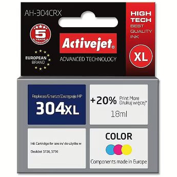ActiveJet AH-304CRX (zamiennik HP 304XL N9K07AE; Premium; 18 ml; kolor)
