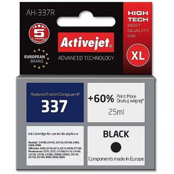 ActiveJet AH-337R Ink Cartridge (replacement for HP 337 C9364EE; Premium; 25 ml; black)