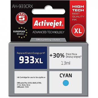 ActiveJet AH-933CRX ink (replacement for HP 933XL CN054AE; Premium; 13 ml; cyan)