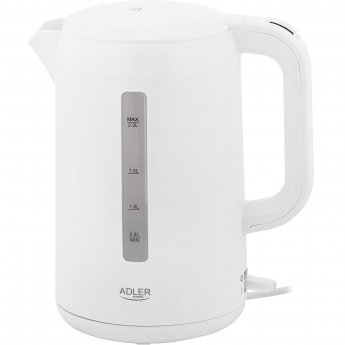 Adler | Kettle | AD 1386 | Electric | 1850 W | 2.2 L | Plastic | 360° rotational base | White