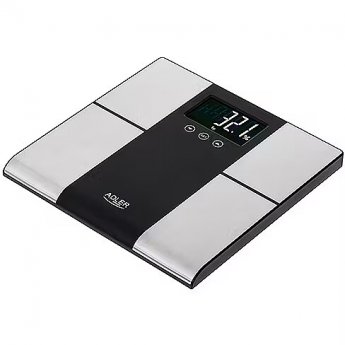 Adler Bathroom scale with analyzer AD 8165	 Maximum weight (capacity) 225 kg, Accuracy 100 g, Body Mass Index (BMI) measuring, Stainless steel/Black