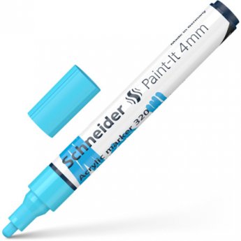 Akrila marķieris SCHNEIDER Paint-it 320, 4mm, gaisi zils