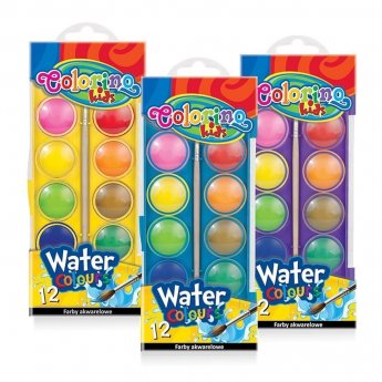 Akvareļu krāsas COLORINO 12 krāsas