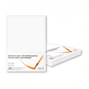 Akvareļu papīrs SMLT A3 200g/m2, 100 loksnes