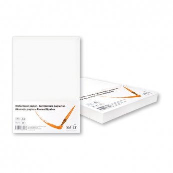 Akvareļu papīrs SMLT A4 200g/m2, 100 loksnes