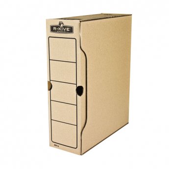Arhīva kārba Fellowes A4 formāts, 260 x 100 x 325 mm, no brūnan, trīsslāņu gofrēta kartona 390g/m2