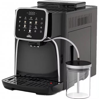 Arzum Okka Espresso Pro M, fully automatic black/chrome, with milk container