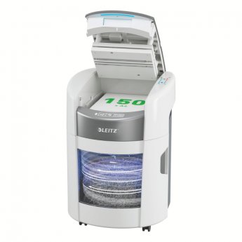 Automātisks dokumentu smalcinātājs Leitz IQ OptiMax Autofeed Home Office 150 P4, 15L, balts