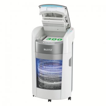 Automātisks dokumentu smalcinātājs Leitz IQ OptiMax Autofeed Office 300 P5, 25L, balts